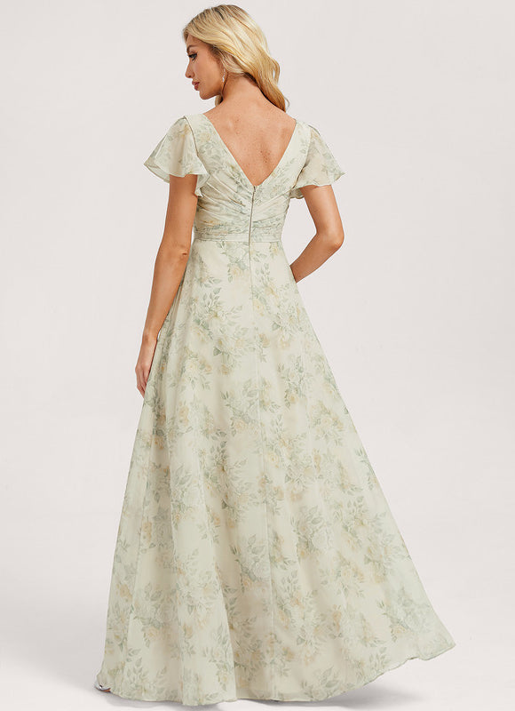 Robe Trapèze Mousseline Fendue - gallery 4