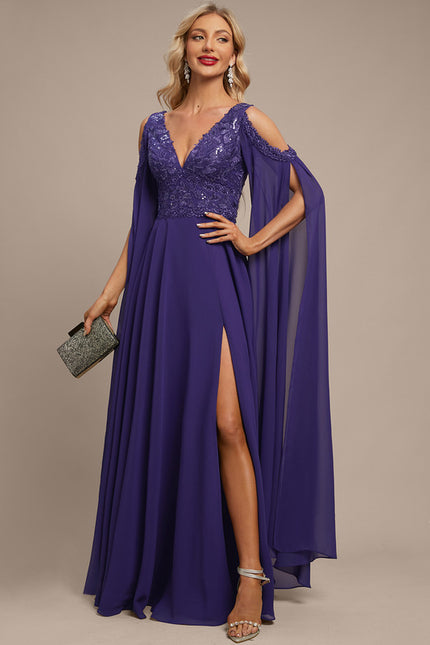 Robe Trapèze Éclat De Violettes - gallery 4