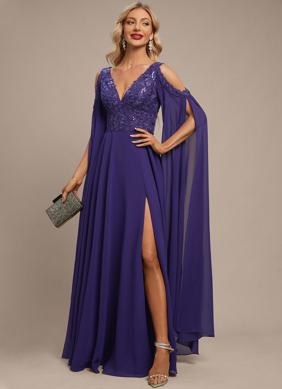 Robe Trapèze Éclat De Violettes - gallery 4