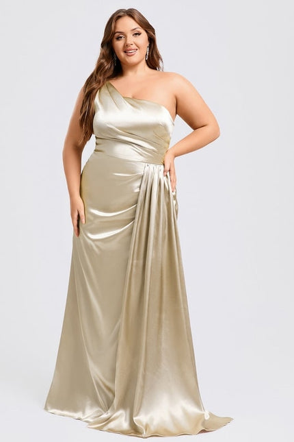 Robe Trapèze Bleu Satiné Élégant - gallery 7