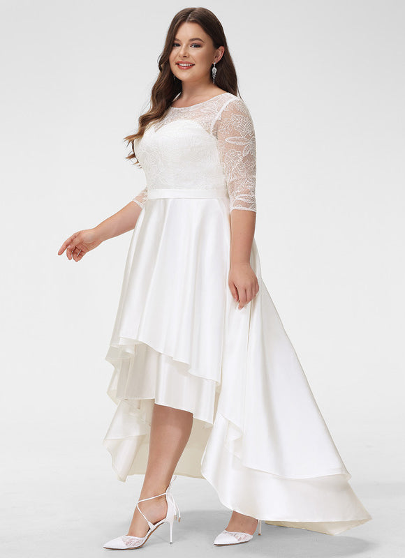 Robe Trapèze Élégance Dentelle Satinée - gallery 6
