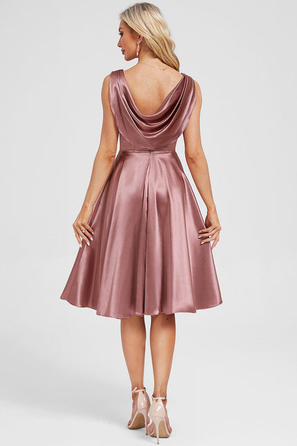 Robe Trapèze Satin Fluide Luxe - gallery 6