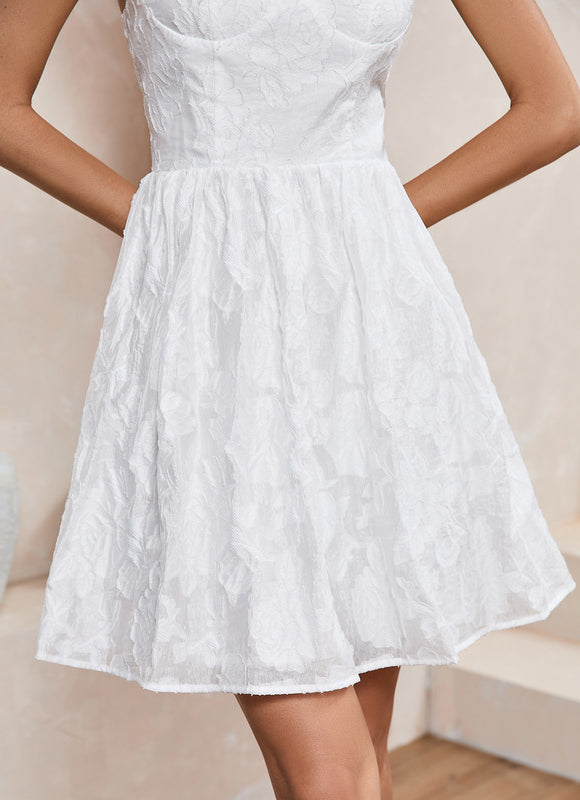 Robe Trapèze Cœur Écrue - gallery 5