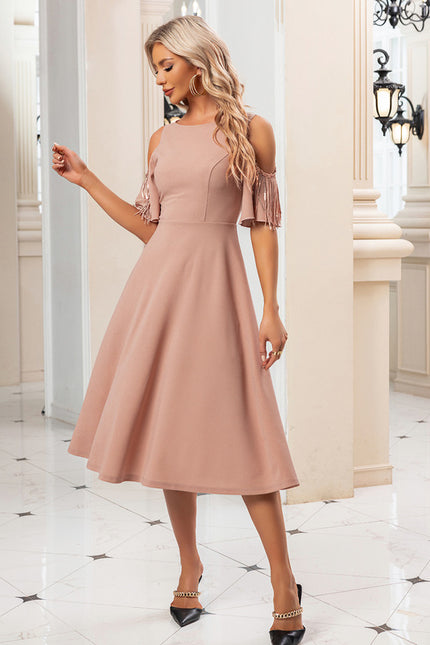 Robe Trapèze Frange Douce - gallery 1