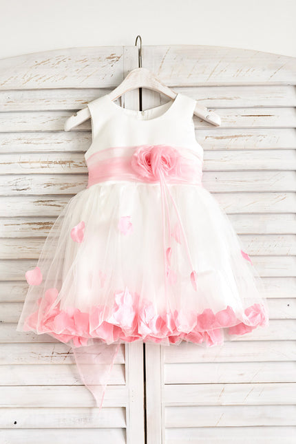 Robe Trapèze Rose Pastel 3D Fleurs - gallery 2