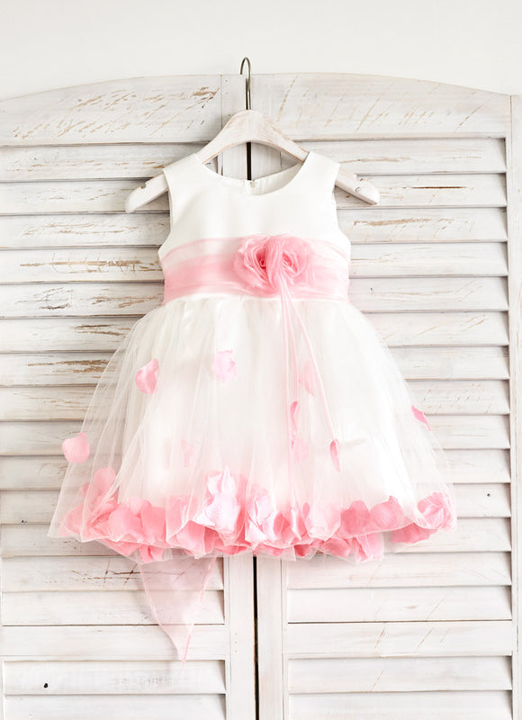 Robe Trapèze Rose Pastel 3D Fleurs - gallery 2