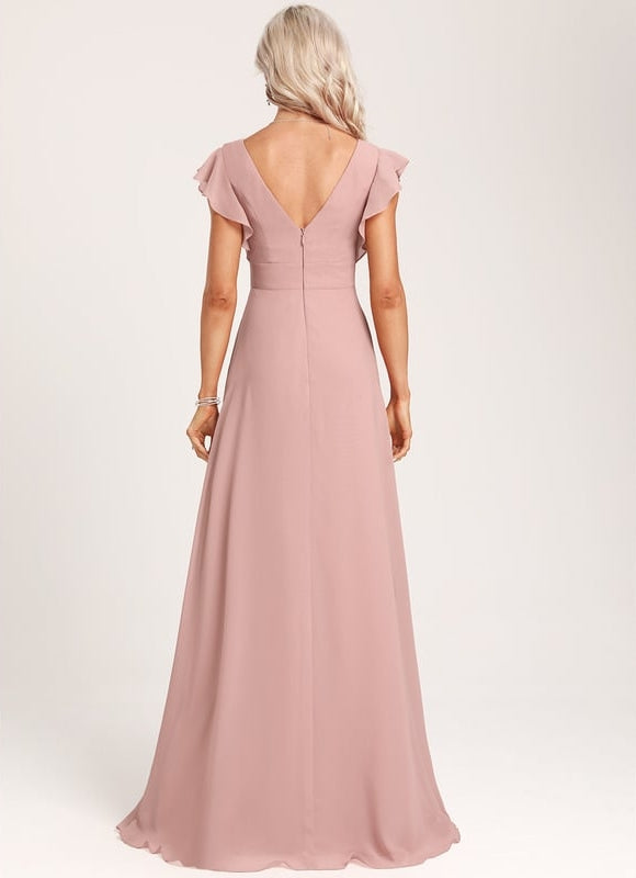 Robe Trapèze Mousseline Fendue - gallery 4