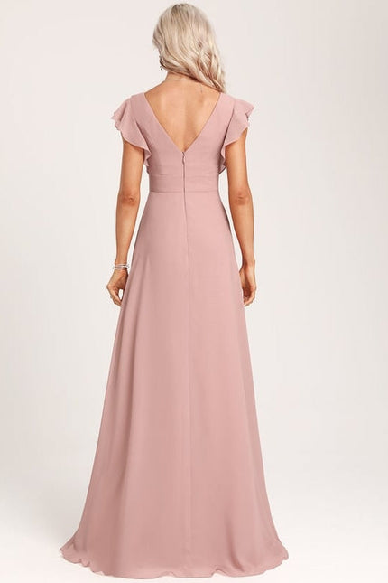 Robe Trapèze Mousseline Fendue - gallery 4
