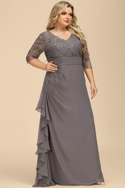 Robe Trapèze Nuance De Velours - gallery 8