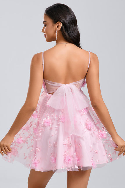 Robe Trapèze Éphémère Poudrée - gallery 5