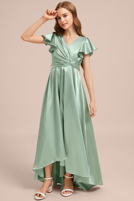 Robe Trapèze Satin Ciel - gallery 2