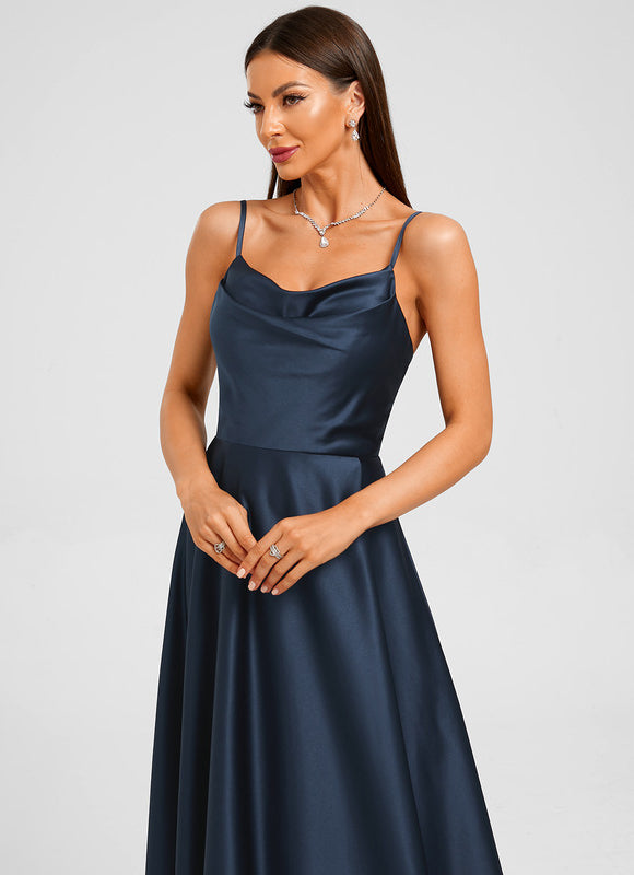 Robe Trapeze Satin - gallery 3