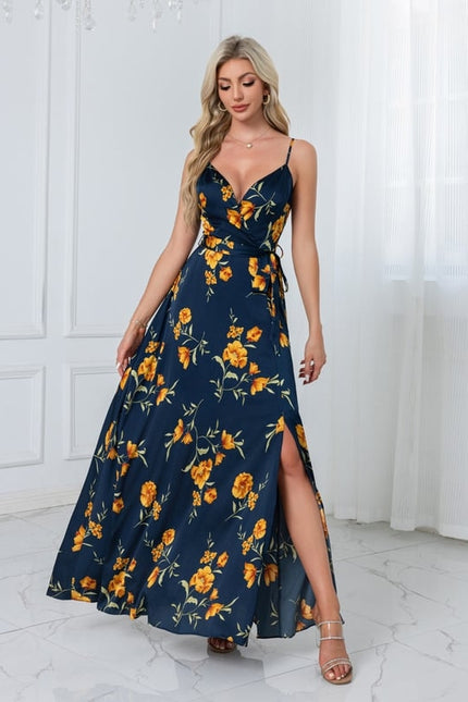 Robe Trapèze Satinée Botanique - gallery 8