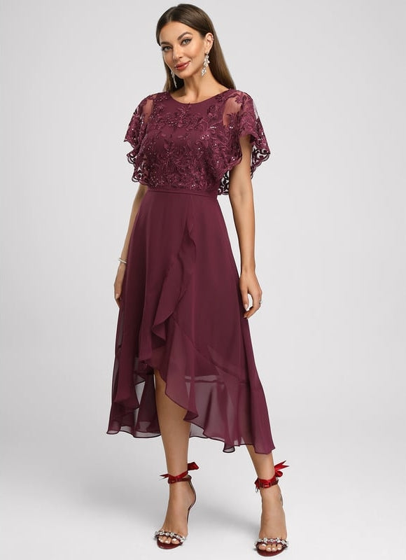 Robe Trapèze Velours Ambré - gallery 3
