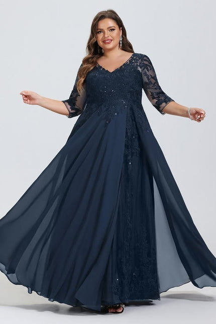 Robe Trapèze Marine Éclatante - gallery 8