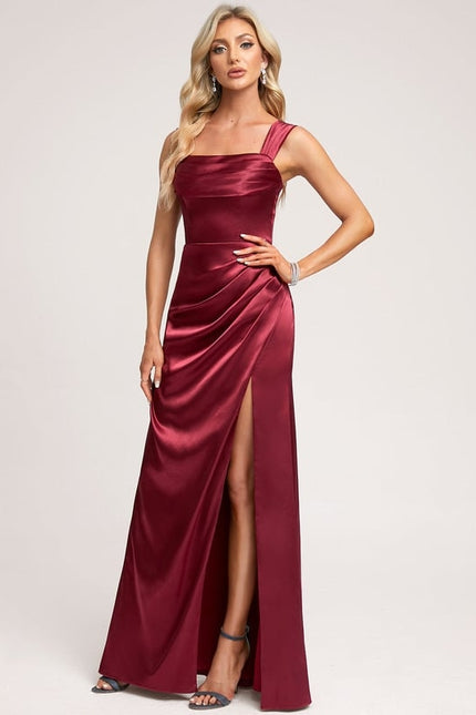 Robe Trapèze Satinée Dorée - gallery 2