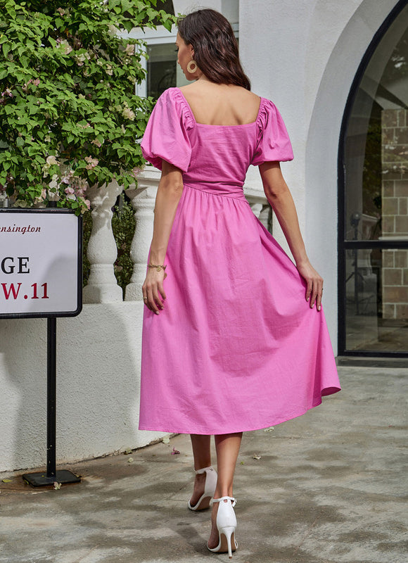 Robe Trapèze Fuchsia Éclat - gallery 2