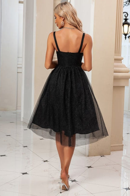 Robe Trapèze Paillettes Tulle - gallery 6