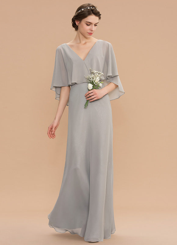 Robe Trapèze Gris Flottant - gallery 3