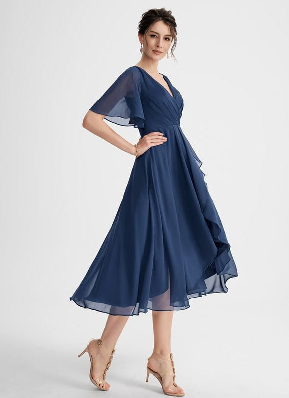 Robe Trapèze Flottante Verte - gallery 4