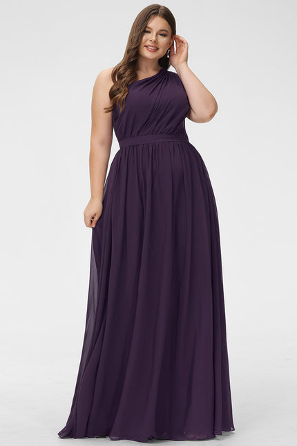 Robe Trapèze Asymétrique Beige - gallery 5