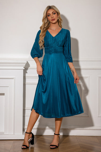Robe Trapèze Saphir Élégante - gallery 5