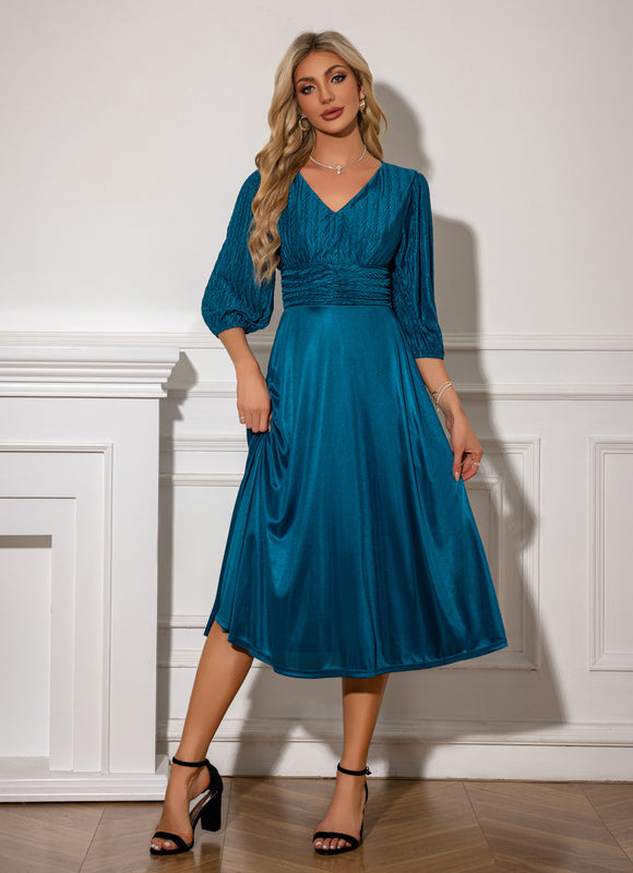 Robe Trapèze Saphir Élégante - gallery 5