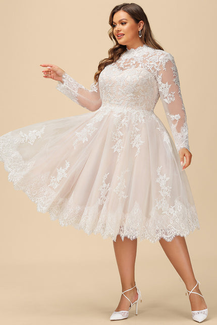 Robe Trapèze Écrue Élégante - gallery 7