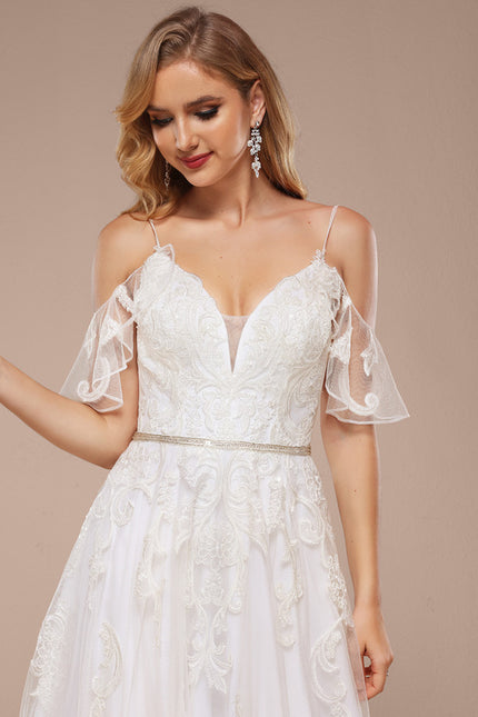 Robe Trapèze Éclat De Dentelle - gallery 2