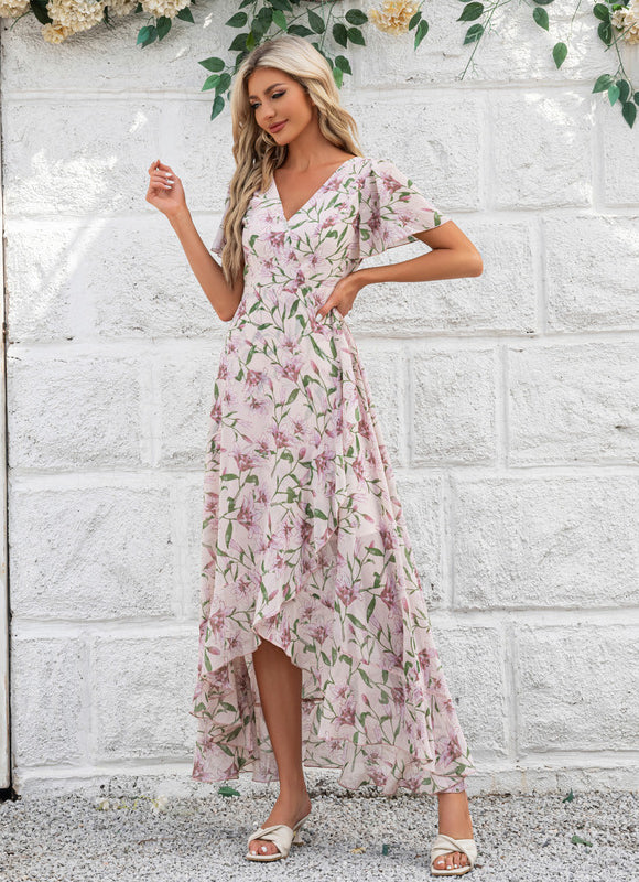 Robe Trapèze Florale Évoquée - gallery 2