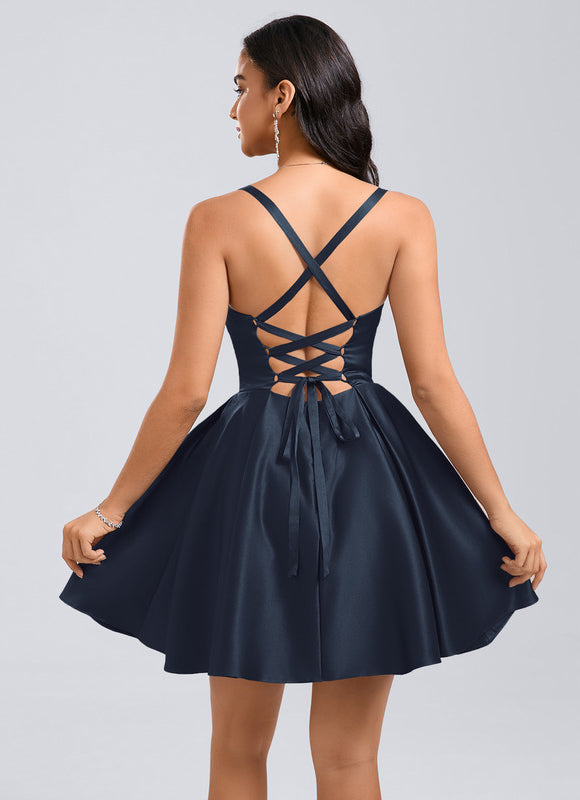 Robe Trapèze Cobalt Élégance - gallery 1