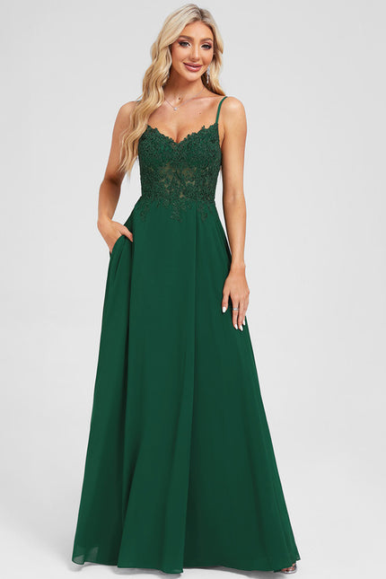 Robe Trapèze Émeraude Élégante - gallery 4