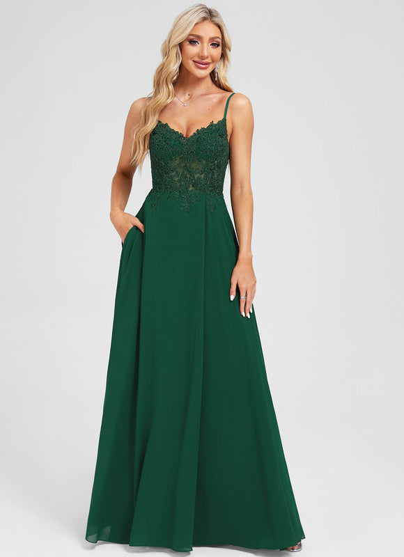 Robe Trapèze Émeraude Élégante - gallery 4