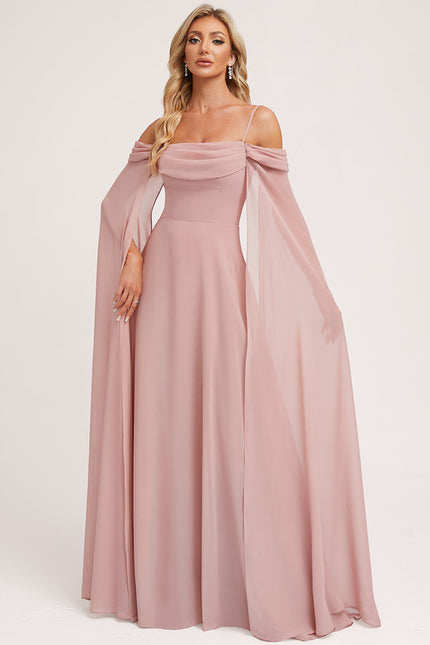 Robe Trapèze Éthérée Rose - gallery 2