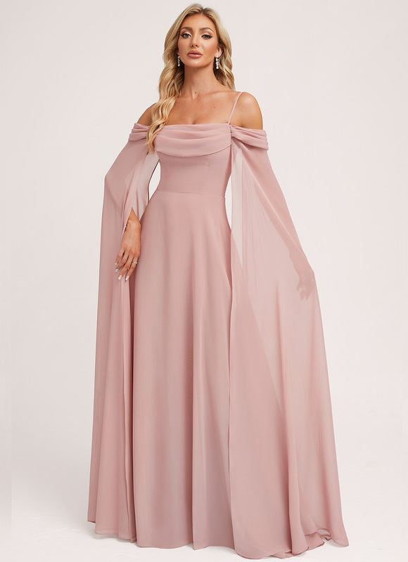 Robe Trapèze Éthérée Rose - gallery 2