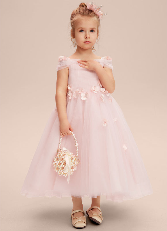 Robe Trapèze Rose Pastel À Fleurs 3D - gallery 3