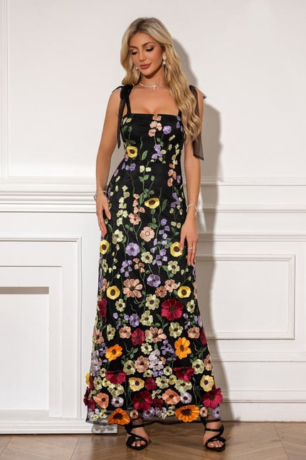 Robe Trapèze Fleuraison Nocturne - gallery 5
