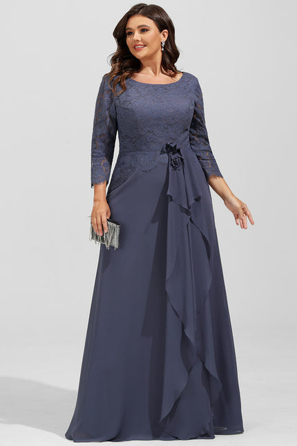 Robe Trapèze Bleue Vintage Soirée - gallery 9