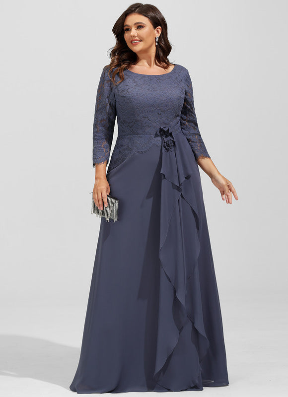 Robe Trapèze Bleue Vintage Soirée - gallery 9