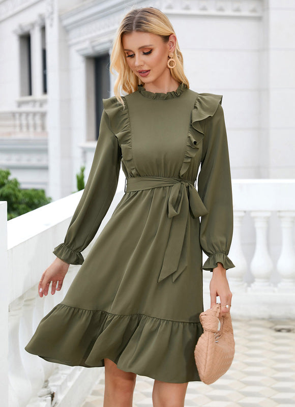 Robe Trapèze Olive Chic - gallery 2