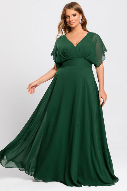 Robe Trapèze Longue Beige Élégante - gallery 7