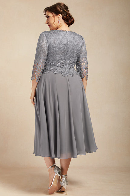 Robe Trapèze Lilas Élégant - gallery 7