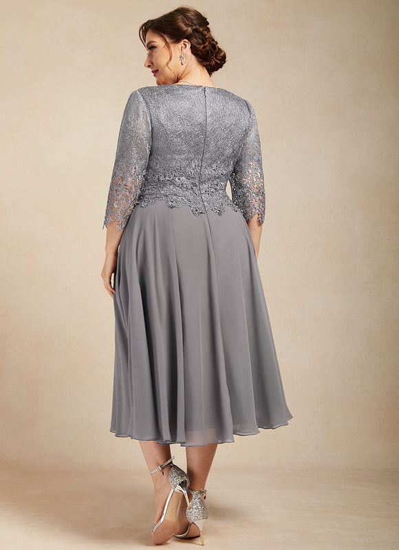 Robe Trapèze Lilas Élégant - gallery 7
