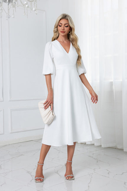 Robe Trapèze Midi Épure - gallery 1
