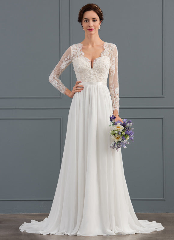 Robe Trapèze De Mariée Aérienne