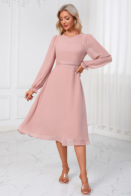 Robe Trapeze Rose Poudré - gallery 4