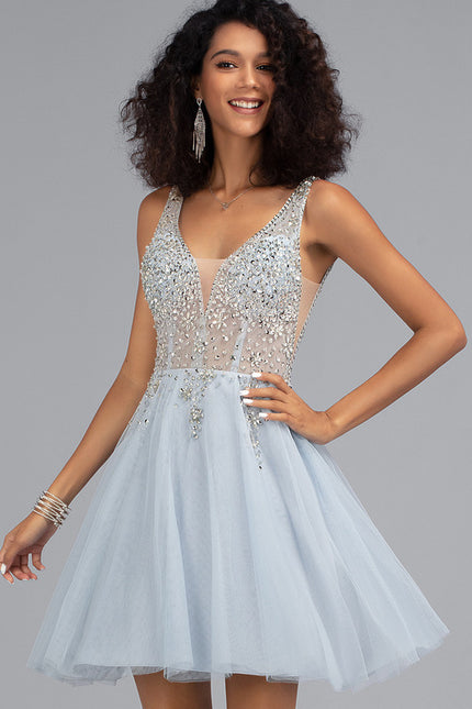 Robe Trapèze Ciel Pailleté