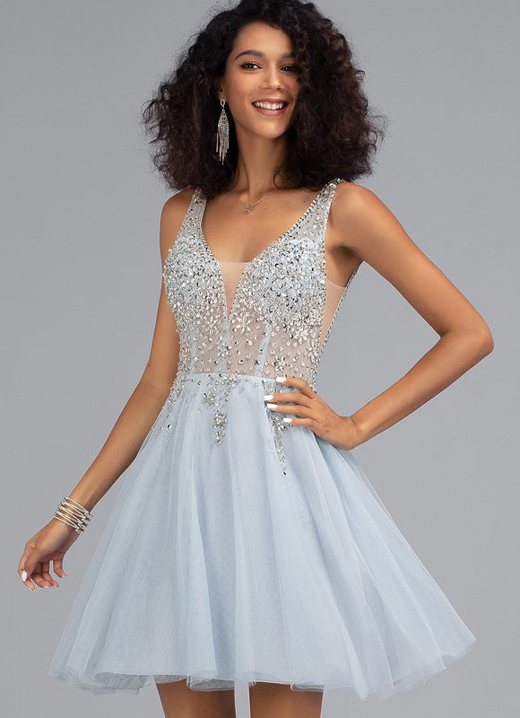 Robe Trapèze Ciel Pailleté