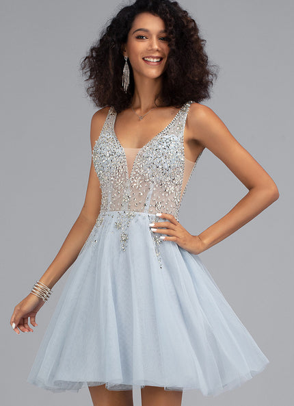 Robe Trapèze Ciel Pailleté