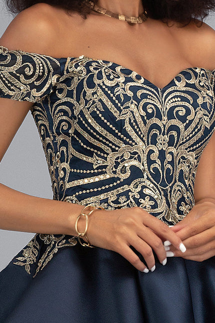 Robe Trapèze Satinée Ébène - gallery 2